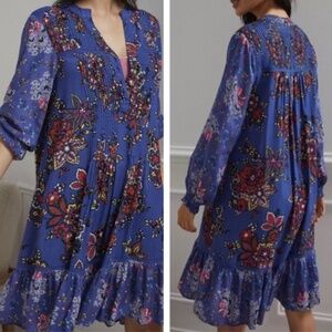 Anthropologie Boho Floral Midi Dress – Size Small